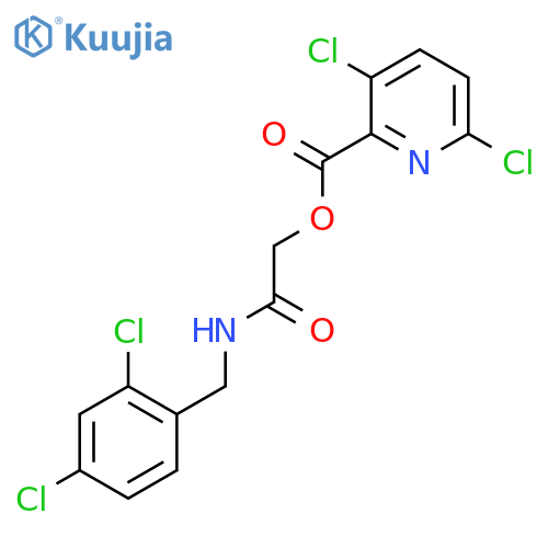 {[(2,4-Dichlorophenyl)methyl]carbamoyl}methyl 3,6-dichloropyridine-2-carboxylate structure