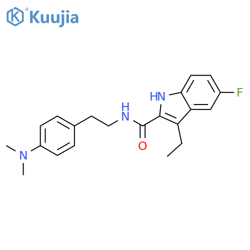 N-(4-(Dimethylamino)phenethyl)-3-ethyl-5-fluoro-1H-indole-2-carboxamide structure