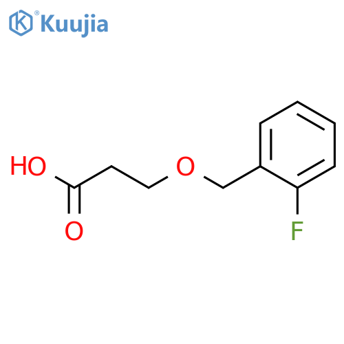 PROPANOIC ACID, 3-[(2-FLUOROPHENYL)METHOXY]- structure
