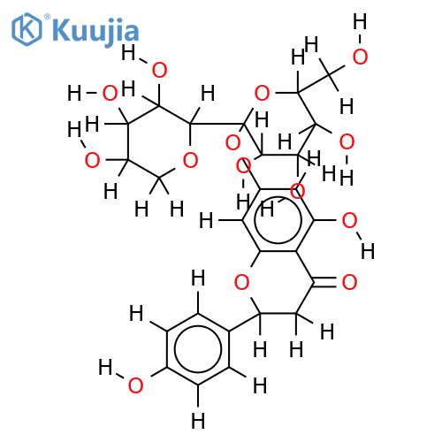 7-O-(alpha-L-Arabinosyl-beta-D-glucopyranoside)-(S)-4',5,7-Trihydroxyflavanone structure
