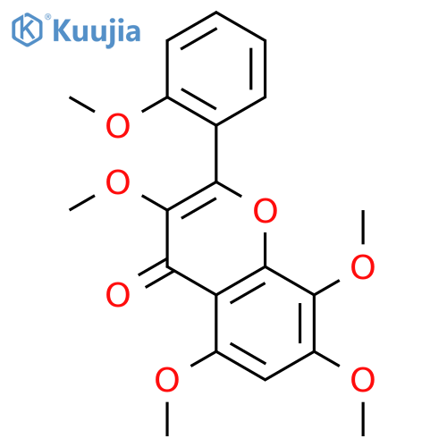 4H-1-Benzopyran-4-one, 3,5,7,8-tetramethoxy-2-(2-methoxyphenyl)- structure