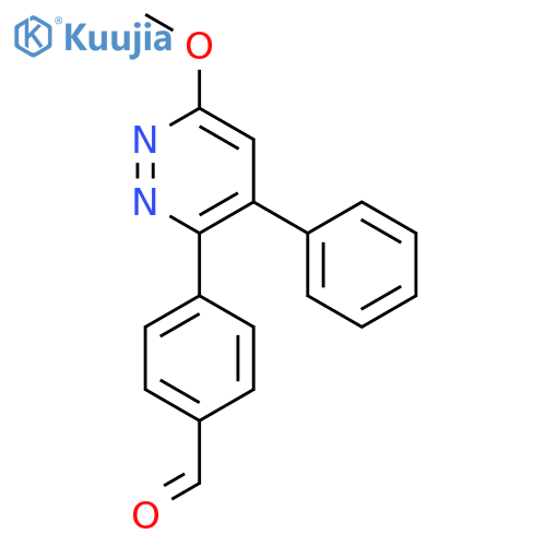 Benzaldehyde, 4-(6-methoxy-4-phenyl-3-pyridazinyl)- structure