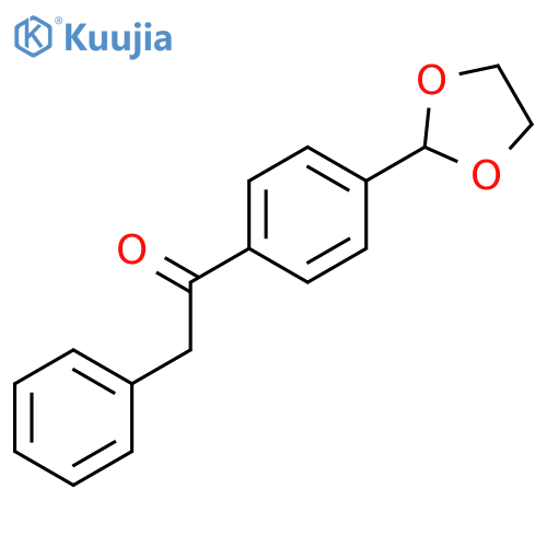 Ethanone, 1-[4-(1,3-dioxolan-2-yl)phenyl]-2-phenyl- structure