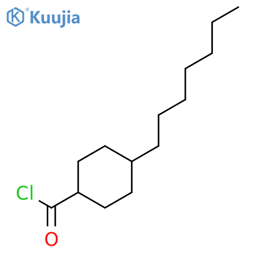 CYCLOHEXANECARBONYL CHLORIDE, 4-HEPTYL- structure
