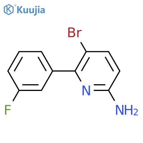 5-Bromo-6-(3-fluorophenyl)pyridin-2-amine structure