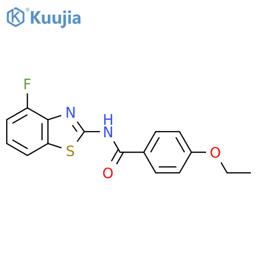 4-ethoxy-N-(4-fluoro-1,3-benzothiazol-2-yl)benzamide structure