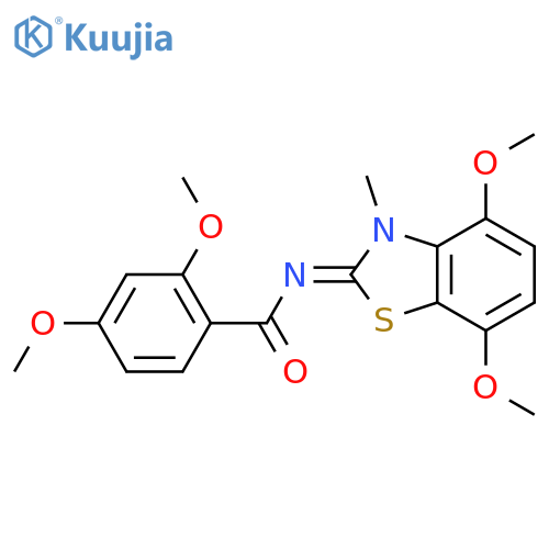 N-(2Z)-4,7-dimethoxy-3-methyl-2,3-dihydro-1,3-benzothiazol-2-ylidene-2,4-dimethoxybenzamide structure