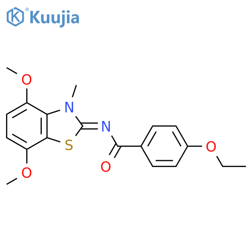 N-(2Z)-4,7-dimethoxy-3-methyl-2,3-dihydro-1,3-benzothiazol-2-ylidene-4-ethoxybenzamide structure