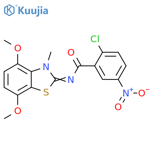 Benzamide, 2-chloro-N-(4,7-dimethoxy-3-methyl-2(3H)-benzothiazolylidene)-5-nitro- structure