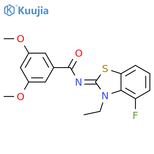 N-(2Z)-3-ethyl-4-fluoro-2,3-dihydro-1,3-benzothiazol-2-ylidene-3,5-dimethoxybenzamide structure