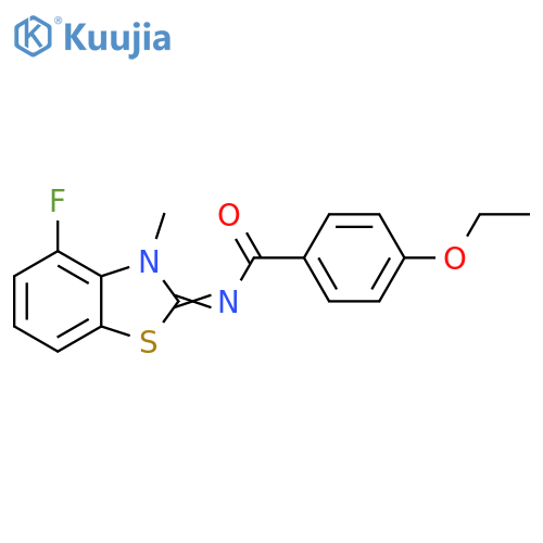 4-ethoxy-N-(2Z)-4-fluoro-3-methyl-2,3-dihydro-1,3-benzothiazol-2-ylidenebenzamide structure