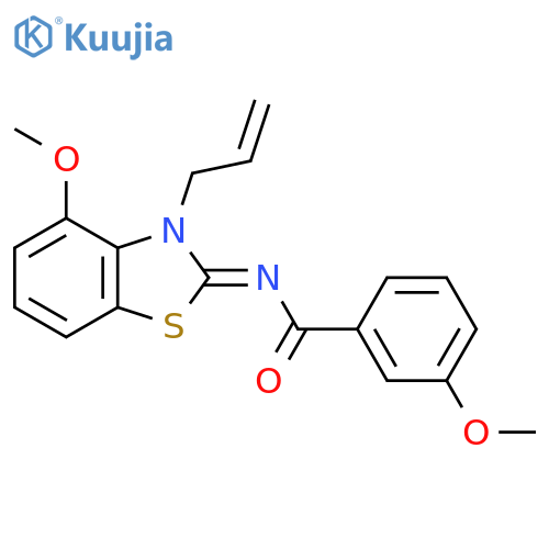 3-methoxy-N-(2Z)-4-methoxy-3-(prop-2-en-1-yl)-2,3-dihydro-1,3-benzothiazol-2-ylidenebenzamide structure