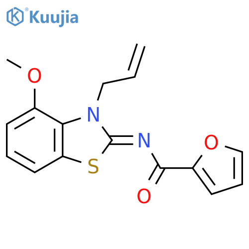 N-(2Z)-4-methoxy-3-(prop-2-en-1-yl)-2,3-dihydro-1,3-benzothiazol-2-ylidenefuran-2-carboxamide structure
