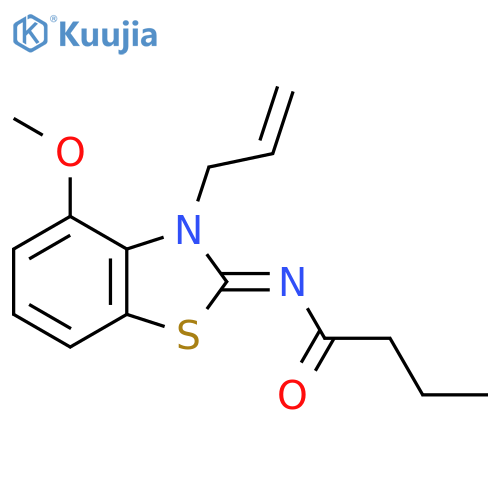 N-(2Z)-4-methoxy-3-(prop-2-en-1-yl)-2,3-dihydro-1,3-benzothiazol-2-ylidenebutanamide structure