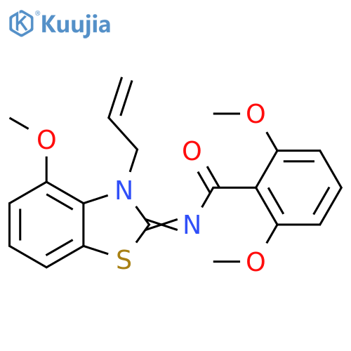2,6-dimethoxy-N-(2Z)-4-methoxy-3-(prop-2-en-1-yl)-2,3-dihydro-1,3-benzothiazol-2-ylidenebenzamide structure