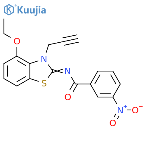 N-(2Z)-4-ethoxy-3-(prop-2-yn-1-yl)-2,3-dihydro-1,3-benzothiazol-2-ylidene-3-nitrobenzamide structure
