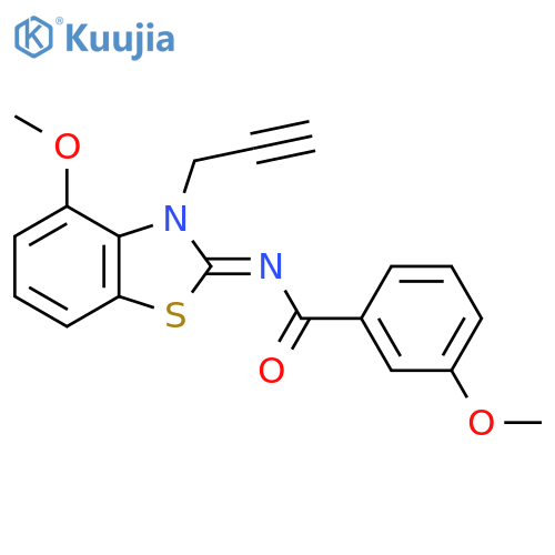 3-methoxy-N-(2Z)-4-methoxy-3-(prop-2-yn-1-yl)-2,3-dihydro-1,3-benzothiazol-2-ylidenebenzamide structure