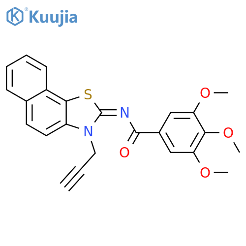 3,4,5-trimethoxy-N-(2Z)-3-(prop-2-yn-1-yl)-2H,3H-naphtho2,1-d1,3thiazol-2-ylidenebenzamide structure