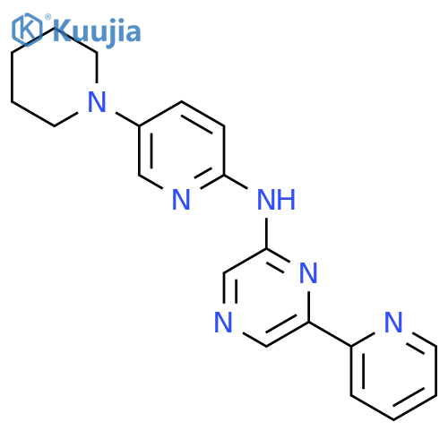 Pyrazinamine, N-[5-(1-piperidinyl)-2-pyridinyl]-6-(2-pyridinyl)- structure