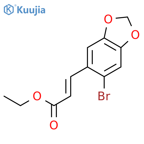 2-Propenoic acid, 3-(6-bromo-1,3-benzodioxol-5-yl)-, ethyl ester, (E)- (9CI) structure