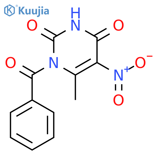 2,4(1H,3H)-Pyrimidinedione, 1-benzoyl-6-methyl-5-nitro- structure