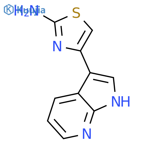 4-{1H-pyrrolo2,3-bpyridin-3-yl}-1,3-thiazol-2-amine structure