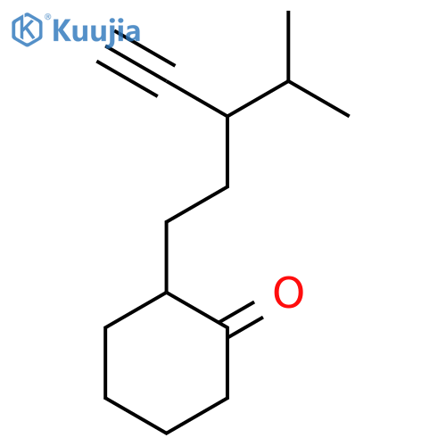 Cyclohexanone, 2-[3-(1-methylethyl)-4-pentynyl]- structure