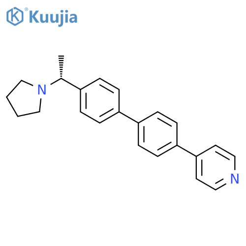 Pyridine, 4-[4'-[(1R)-1-(1-pyrrolidinyl)ethyl][1,1'-biphenyl]-4-yl]- structure