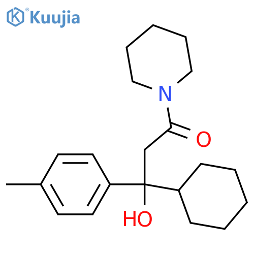 PIPERIDINE, 1-[3-CYCLOHEXYL-3-HYDROXY-3-(4-METHYLPHENYL)-1-OXOPROPYL]- structure