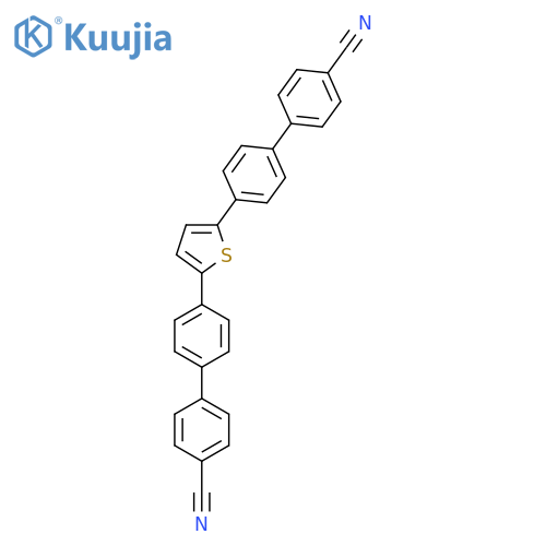 4',4'''-(Thiophene-2,5-diyl)bis(([1,1'-biphenyl]-4-carbonitrile)) structure