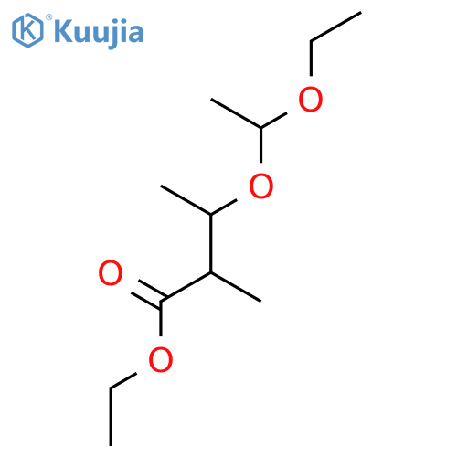 Butanoic acid, 3-(1-ethoxyethoxy)-2-methyl-, ethyl ester structure
