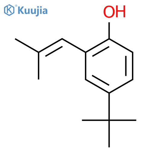 Phenol, 4-(1,1-dimethylethyl)-2-(2-methyl-1-propenyl)- structure
