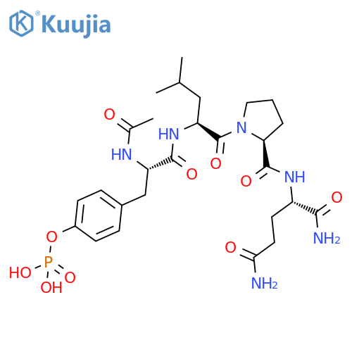 L-GLUTAMAMIDE, N-ACETYL-O-PHOSPHONO-L-TYROSYL-L-LEUCYL-L-PROLYL- structure
