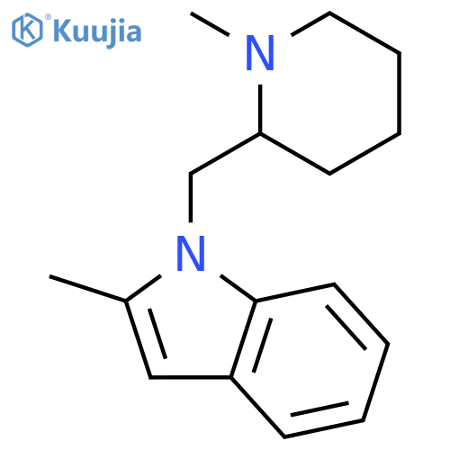1H-INDOLE, 2-METHYL-1-[(1-METHYL-2-PIPERIDINYL)METHYL]- structure