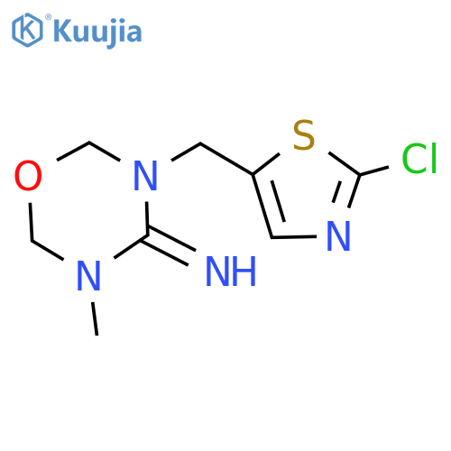 3-[(2-Chloro-5-thiazolyl)methyl]tetrahydro-5-methyl-4H-1,3,5-oxadiazin-4-imine structure