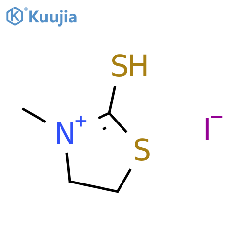 THIAZOLIUM, 4,5-DIHYDRO-2-MERCAPTO-3-METHYL-, IODIDE structure