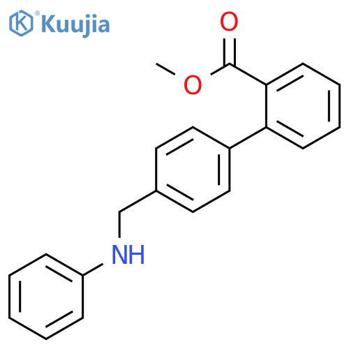 [1,1'-Biphenyl]-2-carboxylic acid, 4'-[(phenylamino)methyl]-, methyl ester structure