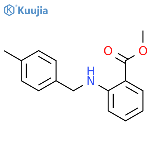BENZOIC ACID, 2-[[(4-METHYLPHENYL)METHYL]AMINO]-, METHYL ESTER structure