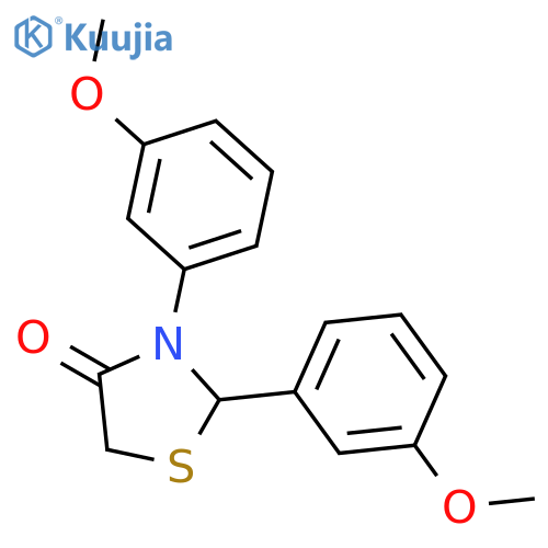 4-Thiazolidinone, 2,3-bis(3-methoxyphenyl)- structure