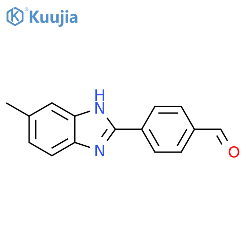 Benzaldehyde, 4-(5-methyl-1H-benzimidazol-2-yl)- structure