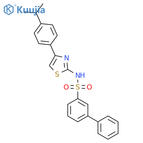 [1,1'-BIPHENYL]-3-SULFONAMIDE, N-[4-[4-(1-METHYLETHYL)PHENYL]-2-THIAZOLYL]- structure