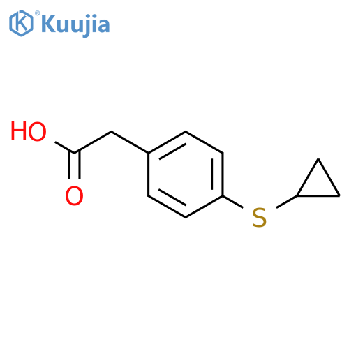 2-(4-(Cyclopropylsulfanyl)phenyl)acetic acid structure