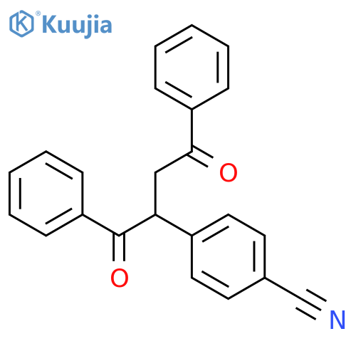 Benzonitrile, 4-(1-benzoyl-3-oxo-3-phenylpropyl)- structure