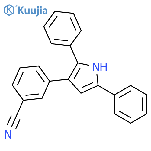 Benzonitrile, 3-(2,5-diphenyl-1H-pyrrol-3-yl)- structure