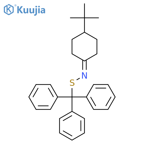 Cyclohexanone,4-(1,1-dimethylethyl)-, S-(triphenylmethyl)thiooxime structure