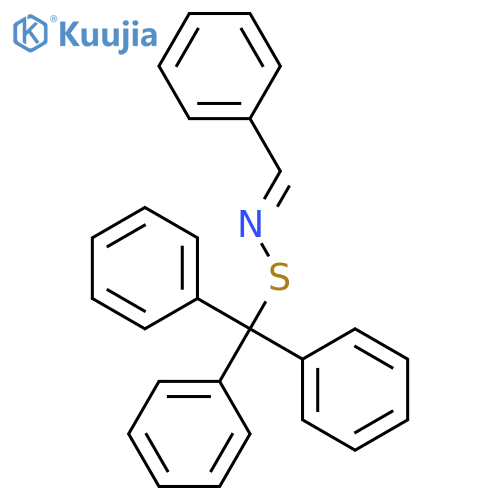 (E)-1-phenyl-N-tritylsulfanylmethanimine structure