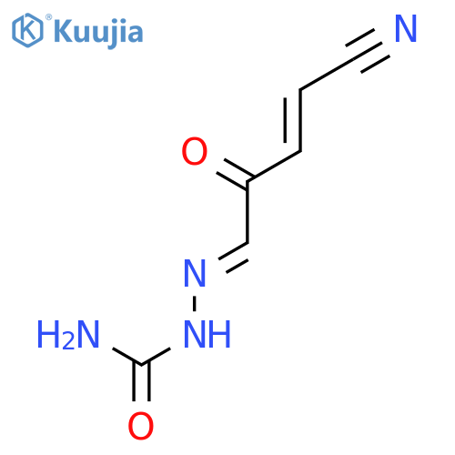 HYDRAZINECARBOXAMIDE, 2-(4-CYANO-2-OXO-3-BUTENYLIDENE)- structure