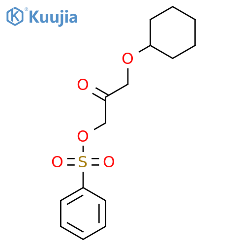 2-Propanone, 1-(cyclohexyloxy)-3-[(phenylsulfonyl)oxy]- structure