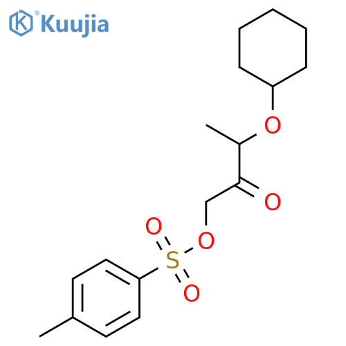 2-BUTANONE, 3-(CYCLOHEXYLOXY)-1-[[(4-METHYLPHENYL)SULFONYL]OXY]- structure