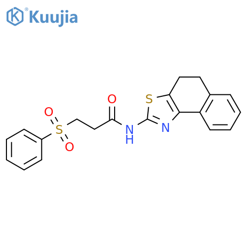 3-(benzenesulfonyl)-N-{4H,5H-naphtho1,2-d1,3thiazol-2-yl}propanamide structure